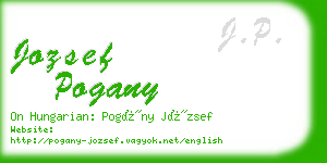 jozsef pogany business card